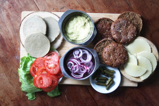 Zutaten Rezept Peaf Burger