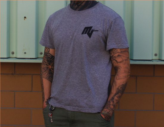 T-Shirt Milu vegan grau logo merch